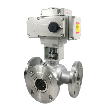 Manufacturer Provides Straightly Electric Actuator Three-way Ball Valve